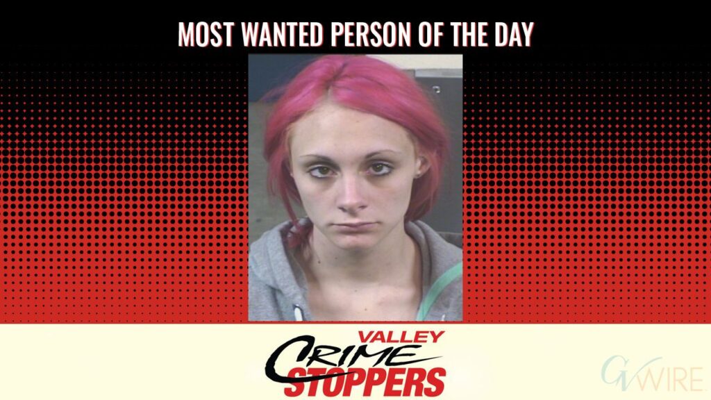 Megan Danielle Vermeulen is Valley Crime Stoppers' Most Wanted Person of the Day for June 2, 2026. (Valley Crimes Stoppers)