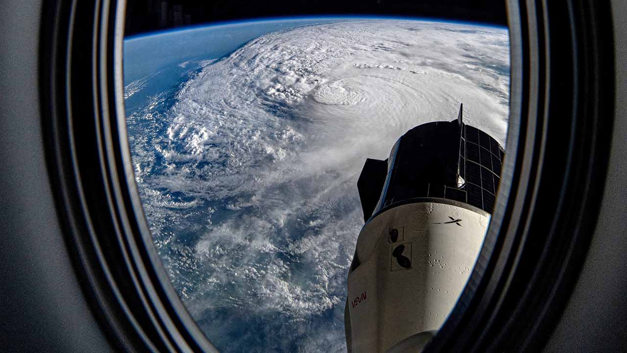 A view from the International Space Station October 9, 2024. (Matthew Dominick/NASA/Handout via Reuters)