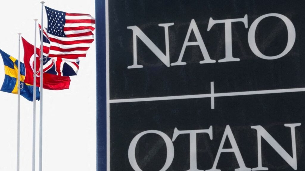 National flags of NATO members flutter at the alliance's headquarters in Brussels, Belgium April 2, 2025. (Reuters File)