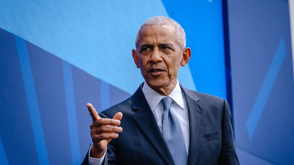 Former President Barack Obama during the grand opening for the Obama Presidential Center in Chicago, on Thursday, June 18, 2026. Former President Obama said he believes President Donald Trump’s attacks on him are “an obsession” and that Trump “knows better” than to insult him to his face. (Jamie Kelter Davis/The New York Times)