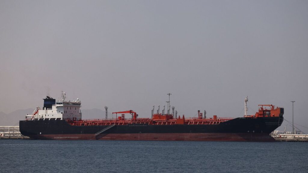 Oil/Chemical Tanker "Bald Man" at the Port of Fujairah, as the U.S.-Israel conflict with Iran limits marine traffic in the Strait of Hormuz, in Fujairah, United Arab Emirates, May 6, 2026. (Reuters/Amr Alfiky)
