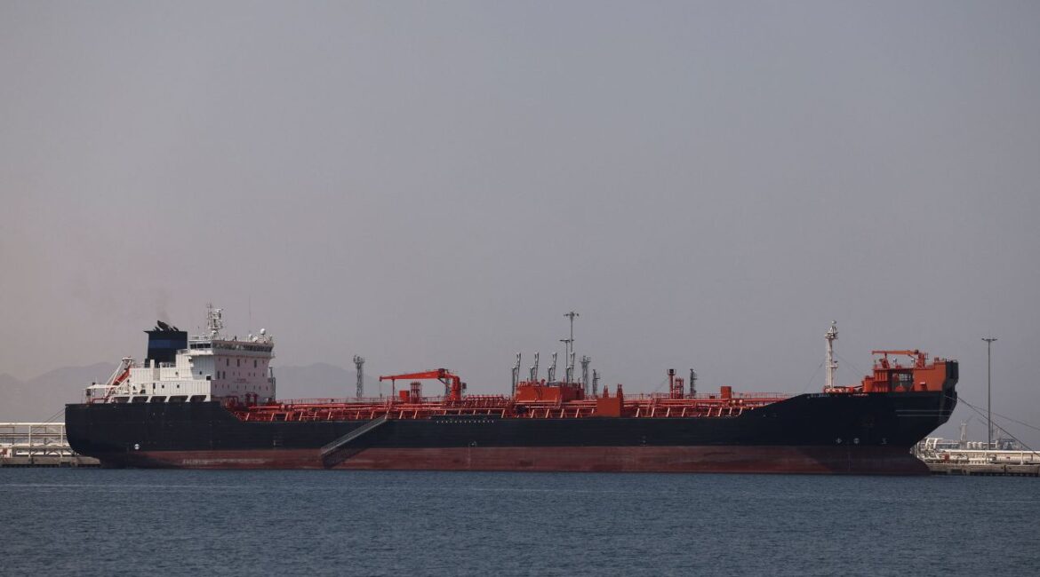 Oil/Chemical Tanker "Bald Man" at the Port of Fujairah, as the U.S.-Israel conflict with Iran limits marine traffic in the Strait of Hormuz, in Fujairah, United Arab Emirates, May 6, 2026. (Reuters/Amr Alfiky)