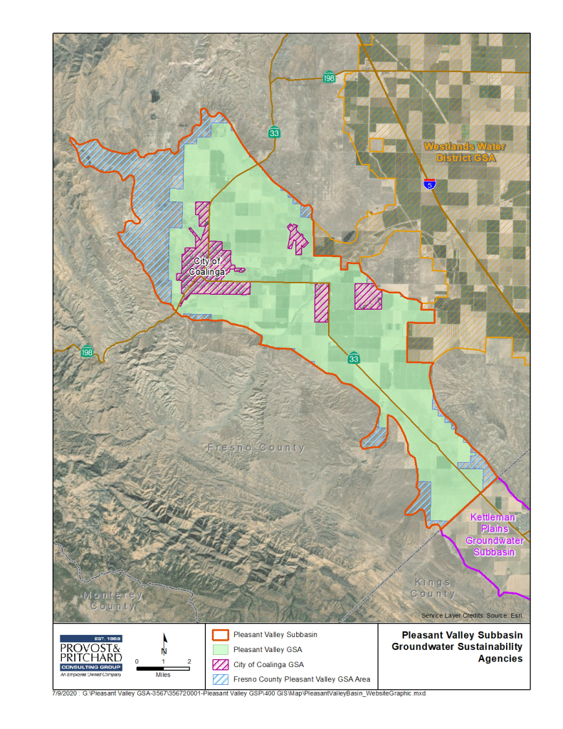Map of the Pleasant Valley GSA