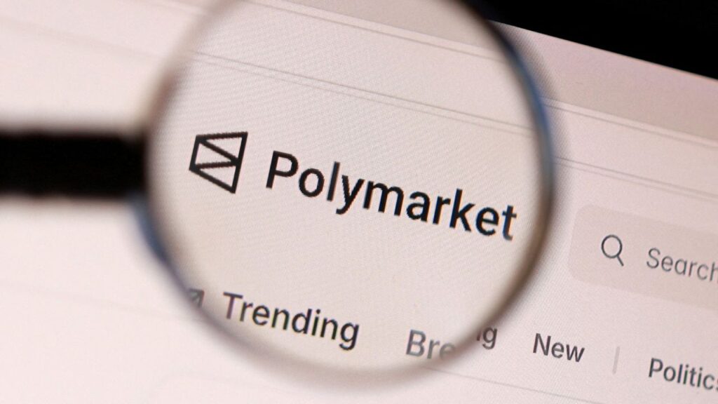 Polymarket logo appears in this illustration taken April 22, 2026. (REUTERS/Dado Ruvic/Illustration/File Photo)