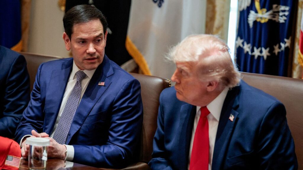 President Donald Trump and Secretary of State Marco Rubio attend a cabinet meeting in the Cabinet Room at the White House, in Washington, D.C., U.S., May 27, 2026. (Reuters File)