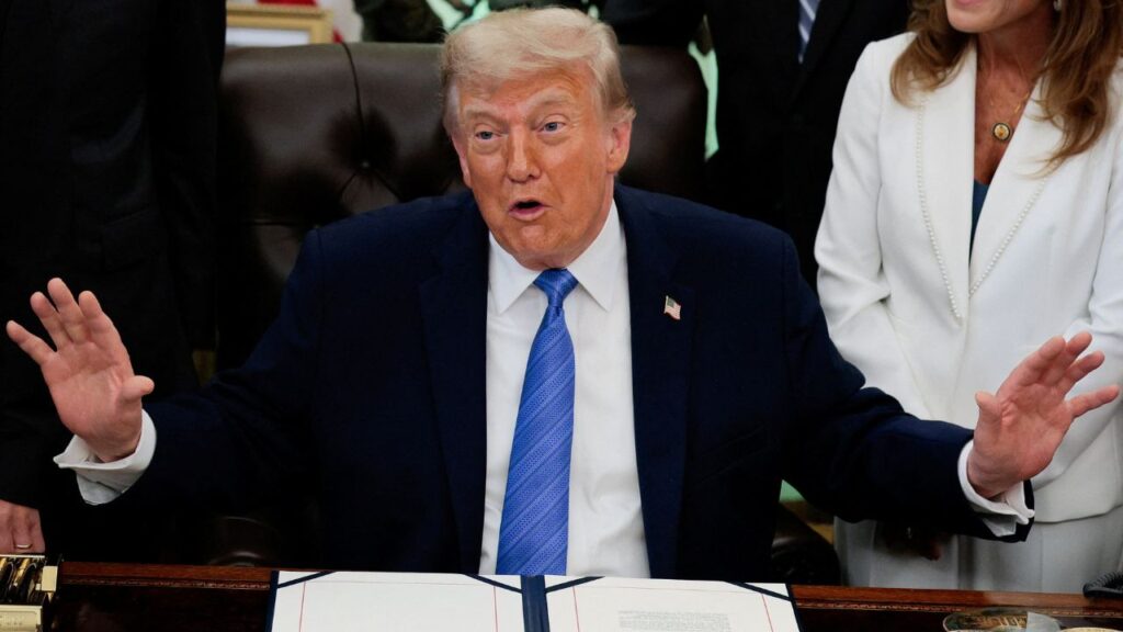 President Donald Trump speaks in the Oval Office as he signs the Secure America Act, at the White House in Washington, D.C., U.S., June 10, 2026. (Reuters/Evan Vucci)