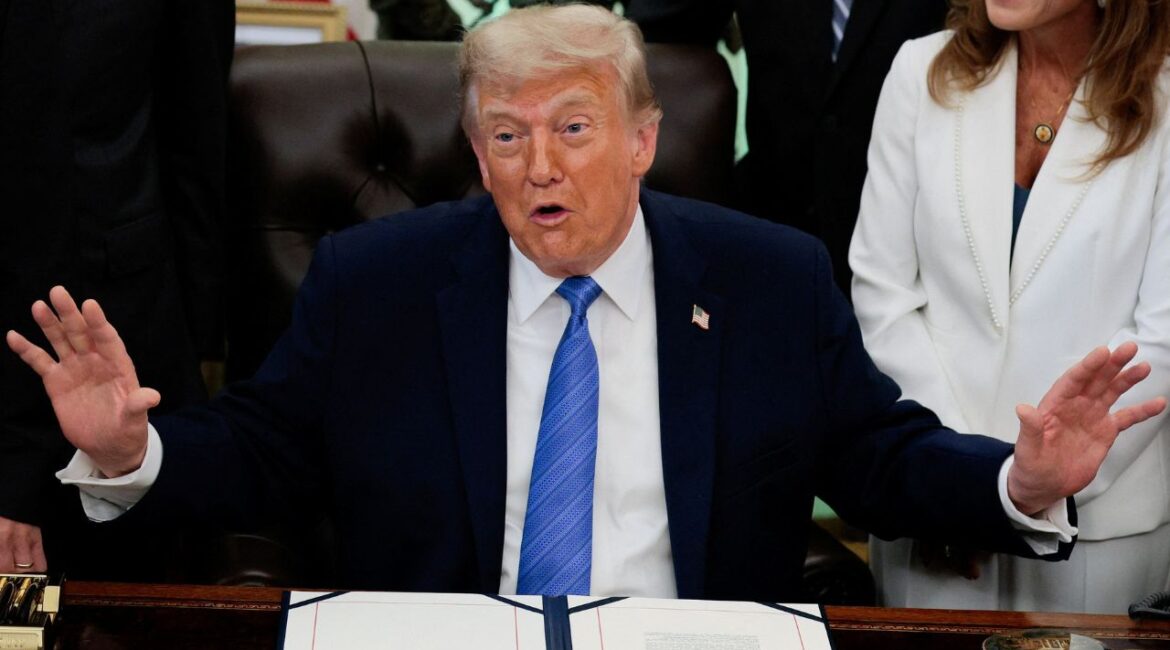 President Donald Trump speaks in the Oval Office as he signs the Secure America Act, at the White House in Washington, D.C., U.S., June 10, 2026. (Reuters/Evan Vucci)