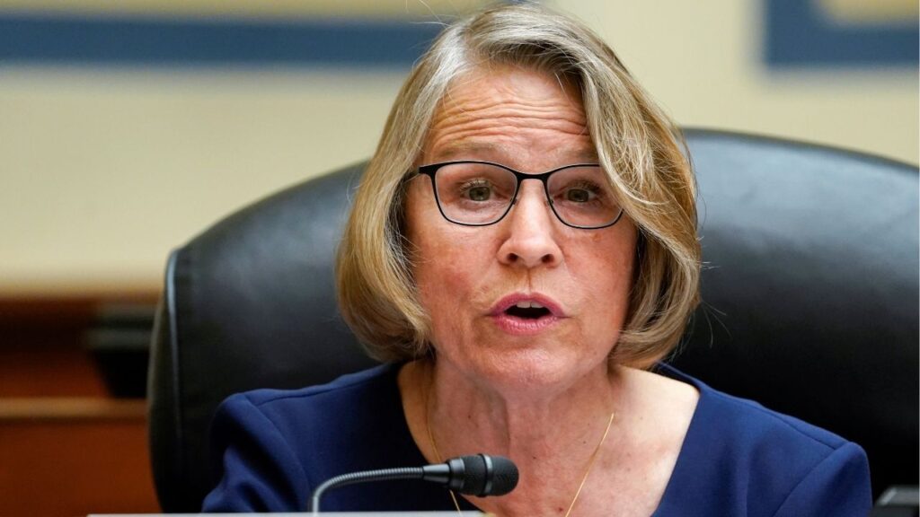 Rep. Mariannette Miller-Meeks, R-Iowa, speaks during a House Select Subcommittee on the Coronavirus Crisis hearing on Capitol Hill in Washington, U.S., May 19, 2021. (Susan Walsh/Pool via Reuters)
