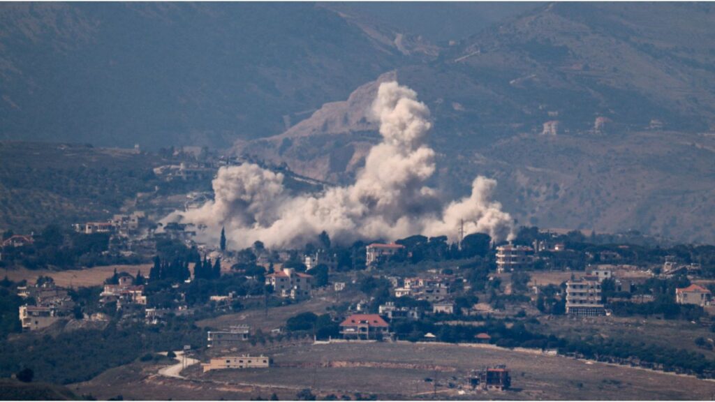 Smoke rises in Lebanon following an air strike, as seen from the Israeli side of the Israel-Lebanon border, June 1, 2026. (Reuters/Amir Cohen)