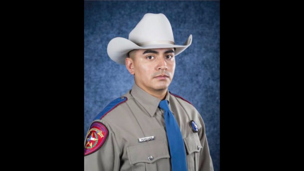 Texas Department of Public Safety Trooper Sergio Romero was killed in a car crash during an attempted traffic stop, prompting condolences from the Tulare County Sheriff’s Office. (Tulare County SO)