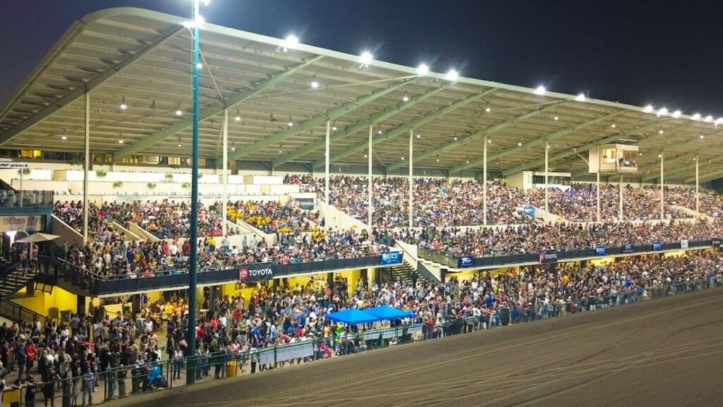The 2026 Big Fresno Fair will feature PRCA-sanctioned rodeo events, a new demolition derby, monster truck shows and other Grandstand entertainment throughout its Oct. 7–18 run, with tickets ranging from $5 to $35 depending on the event. (Big Fresno Fair)