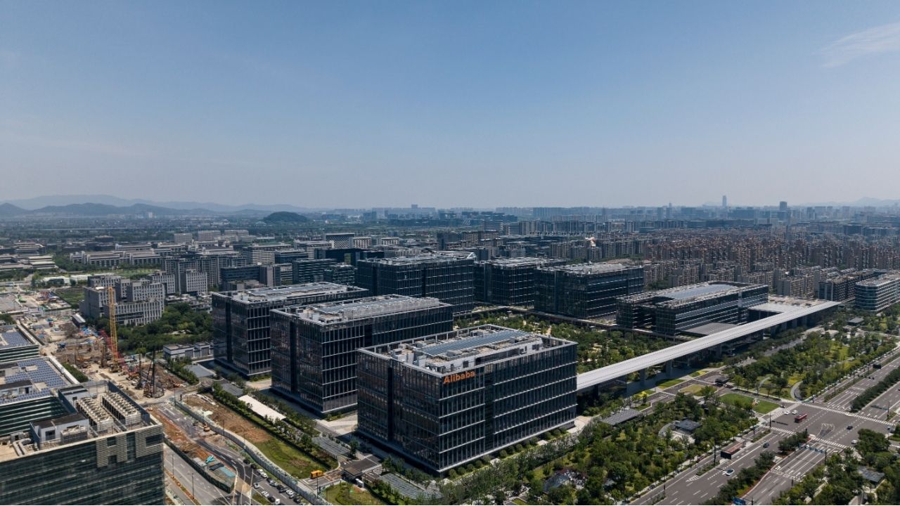 The Alibaba headquarters in Hangzhou, China, June 27, 2025. Alibaba, one of China’s most valuable technology companies, sued the U.S. Department of Defense, challenging the Pentagon’s decision to designate it as a company affiliated with the Chinese military. (Qilai Shen/The New York Times)