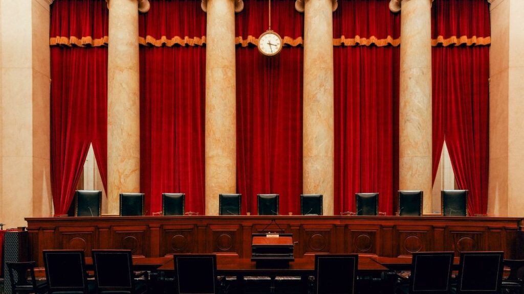 The Court Chamber, inside the Supreme Court building in Washington on May 8, 2024. The Supreme Court on Tuesday, June 30, 2026, struck down the Trump administration’s executive order limiting the right to automatic citizenship for babies born in the United States. (Amir Hamja/The New York Times)
