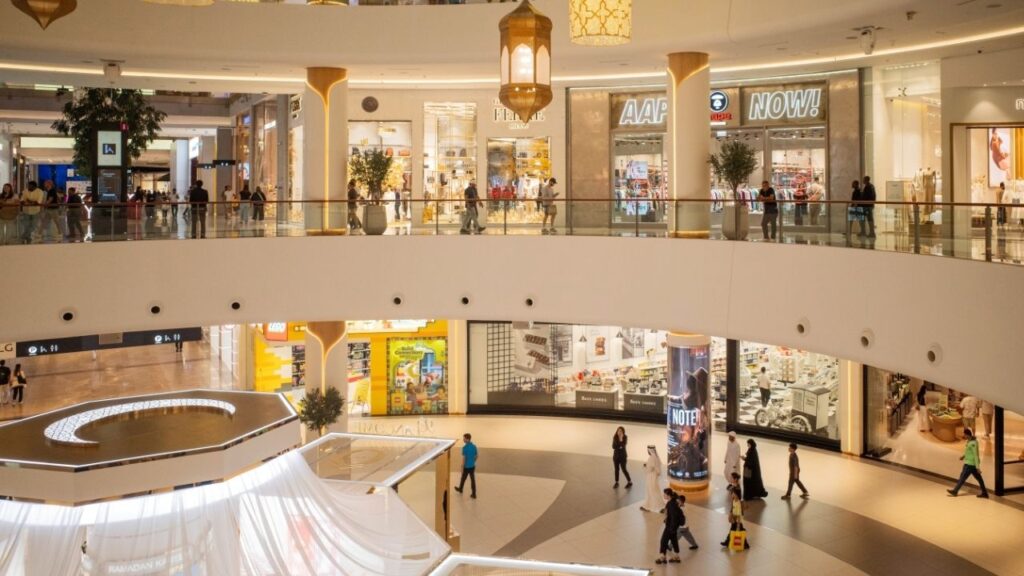 The Dubai Mall, in Dubai, United Arab Emirates, on March 18, 2026. For decades, people in the wealthy Gulf Arab nations watched on television as the wars of the region gripped their neighbors, but not them. That illusion was shattered by the U.S.-Israeli war with Iran. (Katarina Premfors/The New York Times)