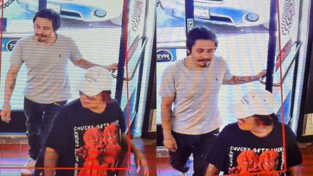 The Madera County Sheriff’s Office is asking for help identifying a man and woman accused of stealing alcohol and merchandise from a North Fork mini market and an Oakhurst store before fleeing in a white Jeep SUV. (Madera County SO)