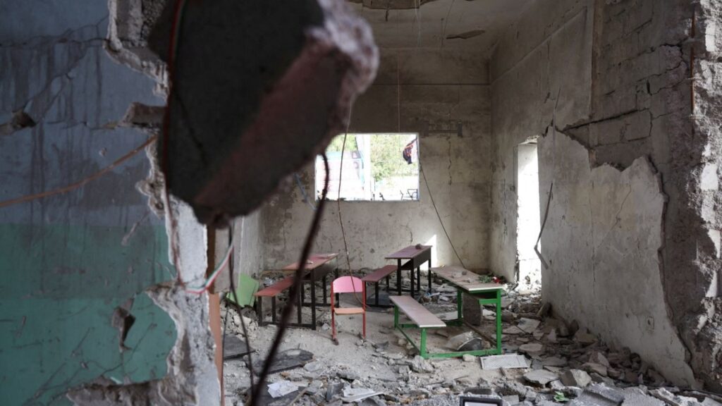 The Minab school damaged by a strike on February 28, in Minab, Iran, May 21, 2026. Majid Asgaripour/WANA (West Asia News Agency) via REUTERS