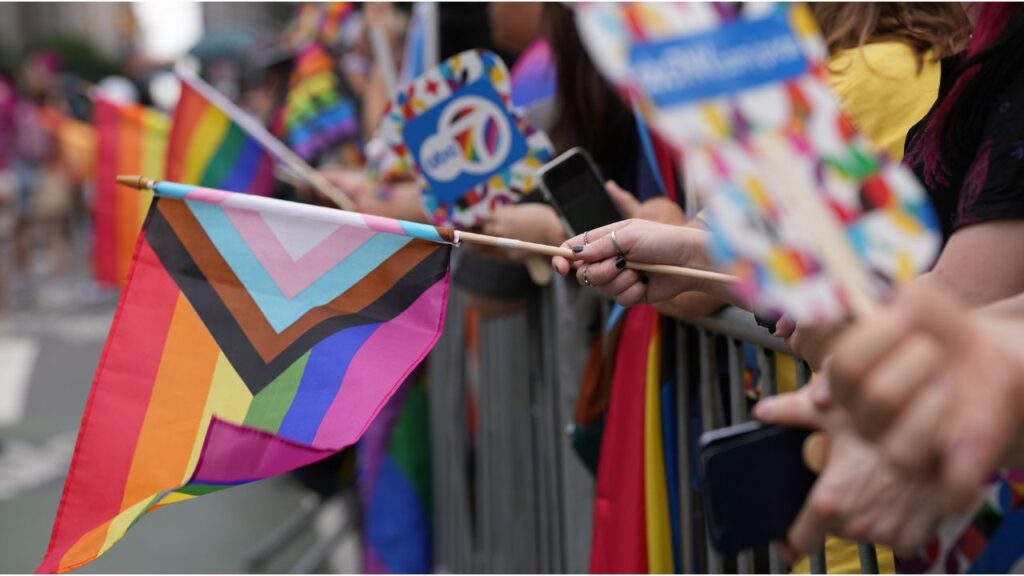 The annual NYC Pride March takes place in New York, June 25, 2023. Support for gay marriage has declined, to 65 percent from a high of 71 percent four years ago, according to a recent poll from Gallup. (Haiyun Jiang/The New York Times)