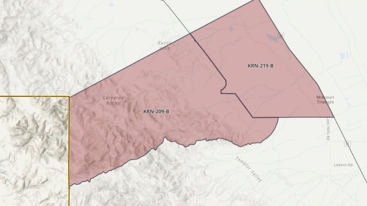 The zones, KRN-209-B and KRN-219-B, in Kern County are under an urgent evacuation order. (ReadyKern)