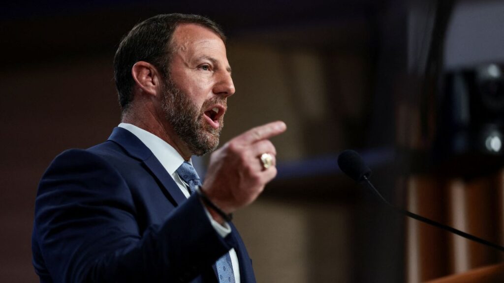 U.S. Secretary of Homeland Security Markwayne Mullin speaks during a press conference at the Justice Department, in Washington, D.C., U.S., June 11, 2026. REUTERS/Evelyn Hockstein