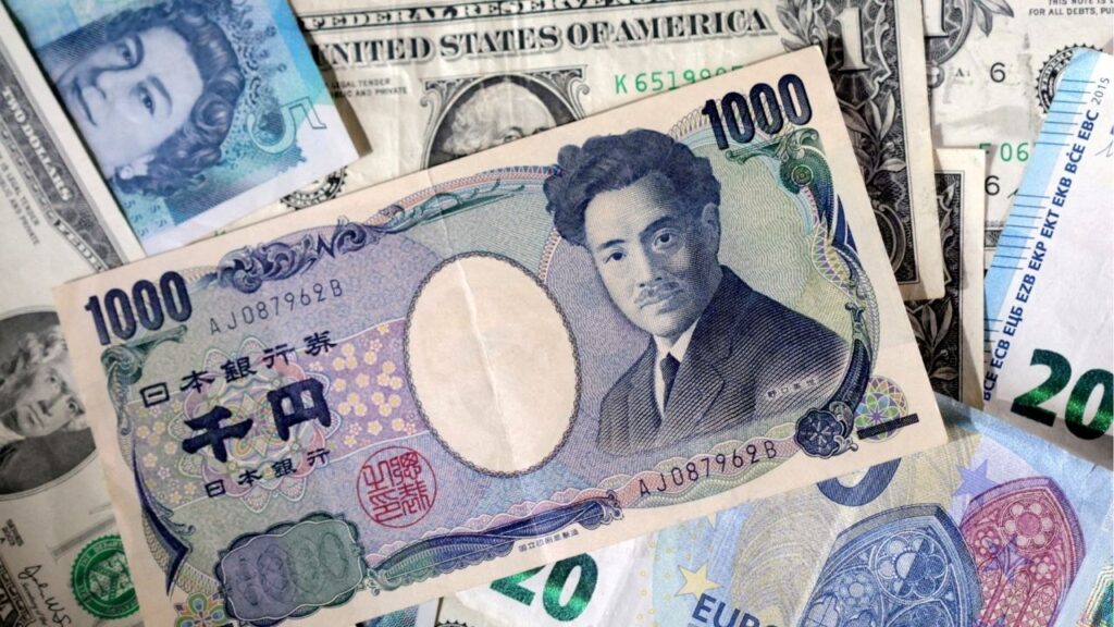 U.S. dollar, Euro, Yen and Pound banknotes are seen in this illustration taken May 4, 2025. (Reuters File)