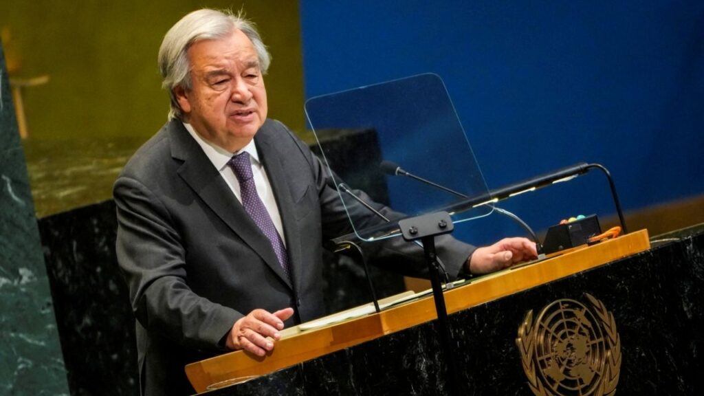 United Nations Secretary-General Antonio Guterres speaks to delegates during a meeting on Nuclear Non-Proliferation Treaty at U.N. headquarters in New York City, U.S., April 27, 2026. (Reuters File)
