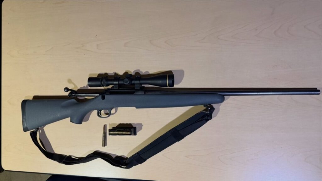 Visalia Police arrested Jose Jimenez, 53, on suspicion of DUI and weapons charges after finding him unconscious behind the wheel of a vehicle stopped in the roadway and discovering a loaded rifle inside. (Visalia PD)