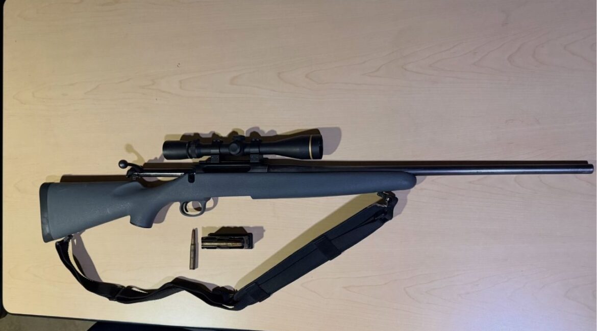 Visalia Police arrested Jose Jimenez, 53, on suspicion of DUI and weapons charges after finding him unconscious behind the wheel of a vehicle stopped in the roadway and discovering a loaded rifle inside. (Visalia PD)