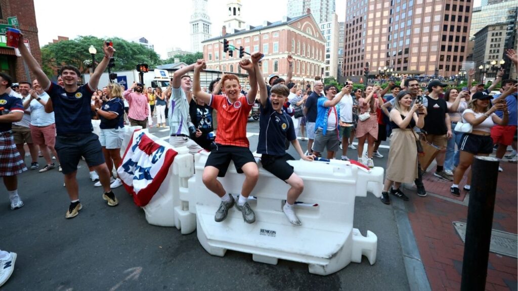 Soccer Football - FIFA World Cup 2026 - Group C - Haiti v Scotland - Preview - Boston, Massachusetts, U.S. - June 12, 2026 Scotland fans gather in Boston ahead of the match Reuters/Peter Cziborra/File Photo