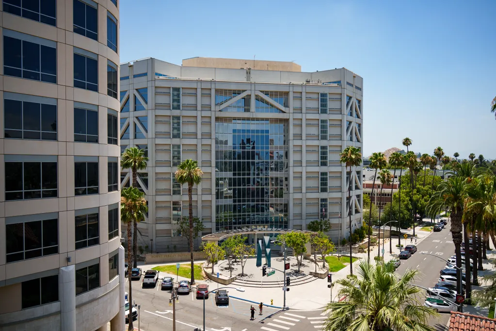 Image with an aerial view on a sunny day of the Riverside County Jail complex