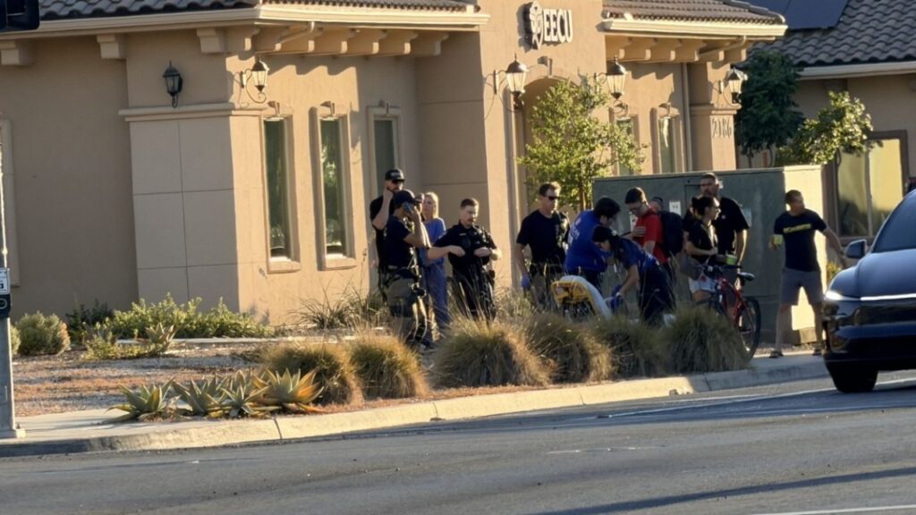 A 15-year-old bicyclist suffered minor injuries after being struck by a vehicle Thursday evening at Shaw and Armstrong avenues in Clovis, police said. (Special to GV Wire)