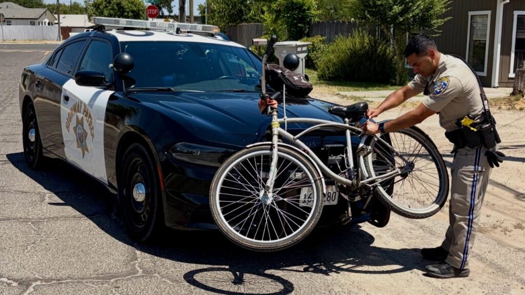 A bicyclist was arrested Thursday in Winton after Merced County CHP officers say he was found riding with an open container of alcohol and determined to be under the influence. (CHP)