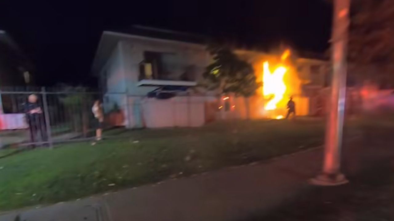 A fire at an apartment building near Fresno State early Tuesday damaged three units and displaced six adults. (Fresno FD)