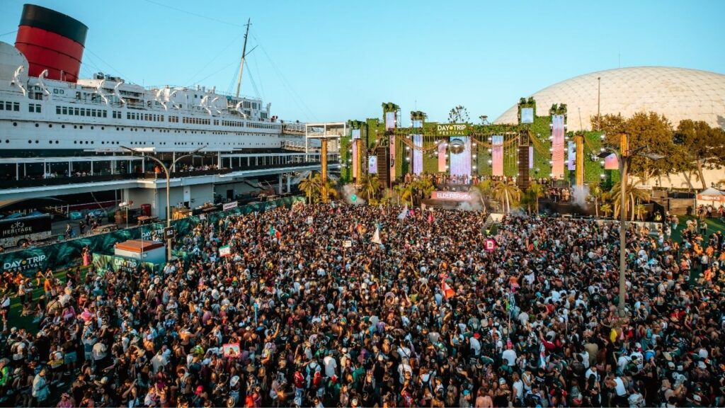 A first-time visit to Day Trip Southern California highlights the festival's immersive atmosphere, waterfront setting and community-driven rave culture. (Kristina Bakreveski for Day Trip)