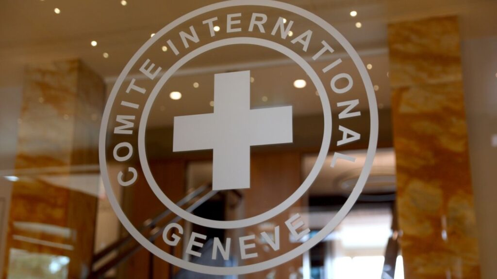 A logo of the International Committee of the Red Cross (ICRC) is pictured in Geneva, Switzerland March 29, 2022. (Reuters/Denis Balibouse)