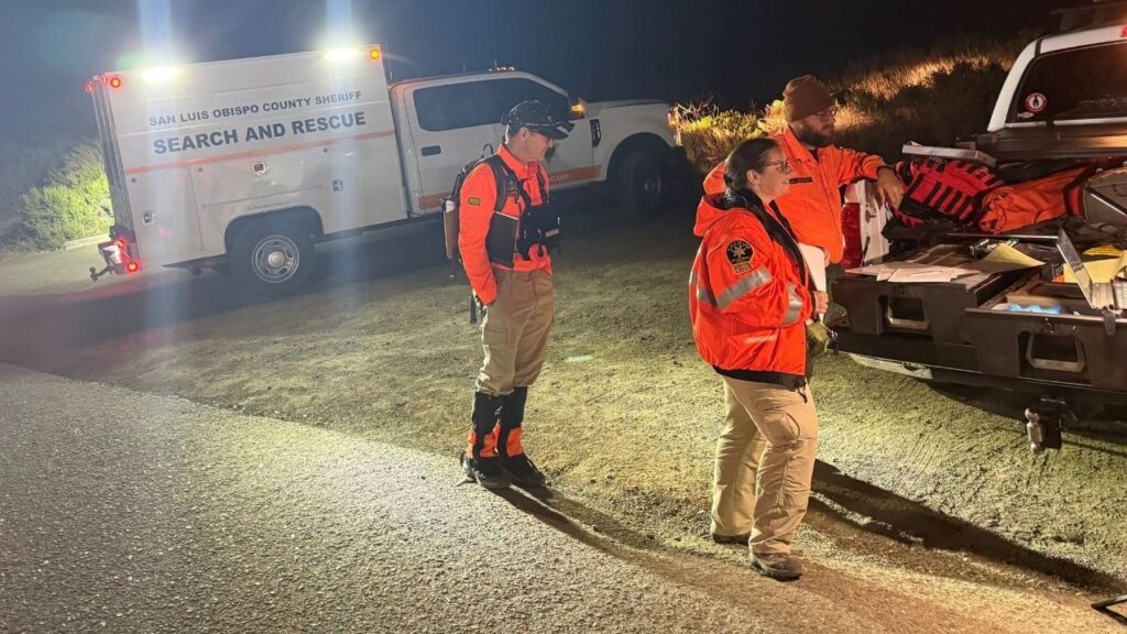 A lost hiker was rescued in Montaña de Oro State Park after a coordinated search by the San Luis Obispo County Sheriff's Office and was reunited with family unharmed. (San Luis Obispo SO)