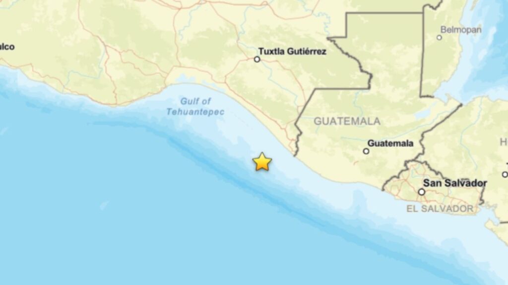A magnitude 7.4 earthquake struck about 44 miles west-southwest of Puerto Madero, Mexico, Friday morning, according to the U.S. Geological Survey. (USGS)