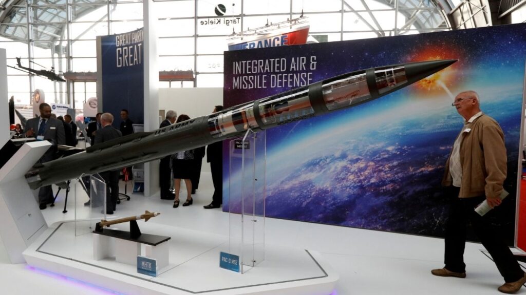 A man looks at a Patriot Advanced Capability (PAC-3) Missile Segment Enhancement (MSE) model by Lockheed Martin at an international military fair in Kielce, Poland September 7, 2017. (Reuters File)