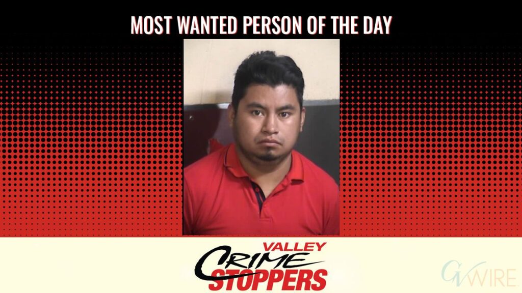 Artemio Macuixtle Calhua is Valley Crime Stoppers' Most Wanted Person of the Day for July 9, 2026. (Valley Crimes Stoppers)