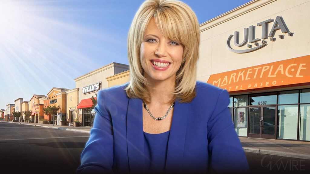 Composite image of Ashley Swearengin and the Marketplace at El Paseo shopping cnter