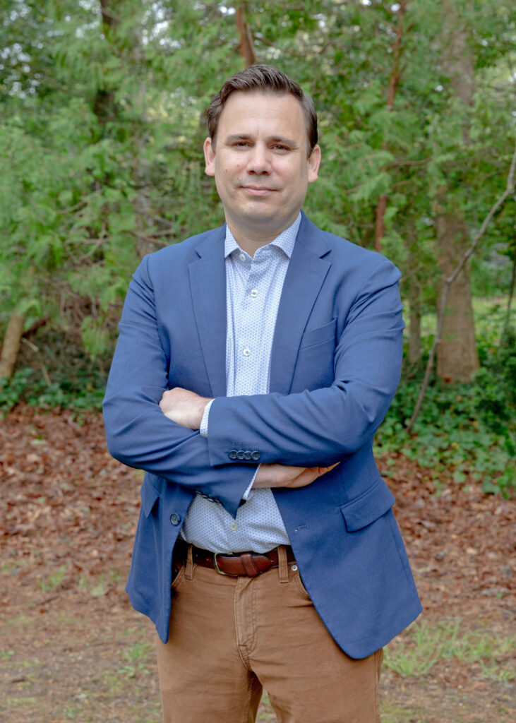 Chris Gloninger, who while working as a meteorologist in Des Moines received angry threats over his climate change coverage, at home on Cape Cod in Massachusetts, May 19, 2024. Matthew Wielicki criticized Gloninger, who had resigned from a station in Iowa after receiving a death threat from a viewer who was angry about his climate coverage. (Cassandra Klos/The New York Times)