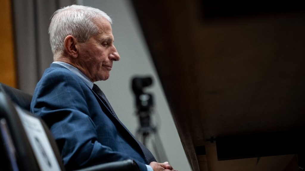 Dr. Anthony Fauci, the former director of the National Institute of Allergy and Infectious Diseases, testifies during a Senate Homeland Security and Governmental Affairs Committee hearing on Capitol Hill in Washington, on Wednesday, July 29, 2026. Fauci, who spent nearly four decades as the government’s top infectious disease expert, refused on Wednesday to answer any questions from the Senate committee investigating the origins of Covid-19. (Haiyun Jiang/The New York Times)