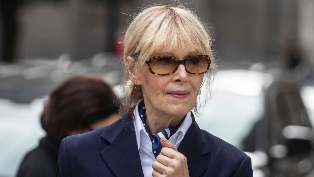 E. Jean Carroll, an author and columnist, leaves the Thurgood Marshall United States Courthouse in lower Manhattan, Sept. 6, 2024. President Donald Trump has paid Carroll $5.6 million that was owed to her as a result of a jury’s finding that he was liable for sexually assaulting her in a Manhattan department store in the 1990s and then defaming her, federal court records show. (Dave Sanders/The New York Times)