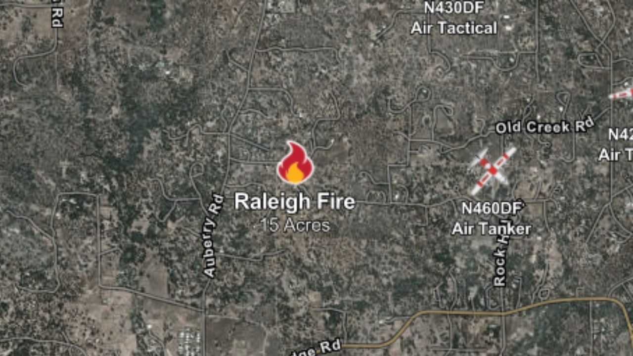 Evacuation orders were issued for three Fresno County zones Wednesday as the 15-acre Raleigh Fire burned with no containment, prompting road closures and door-to-door notifications. (CalFire)