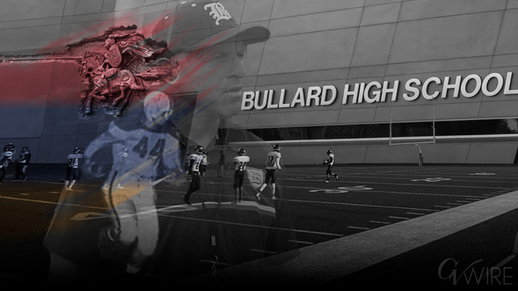 Composite image symbolizing Donny Arax's family past in Fresno and his time as Bullard High School football coach