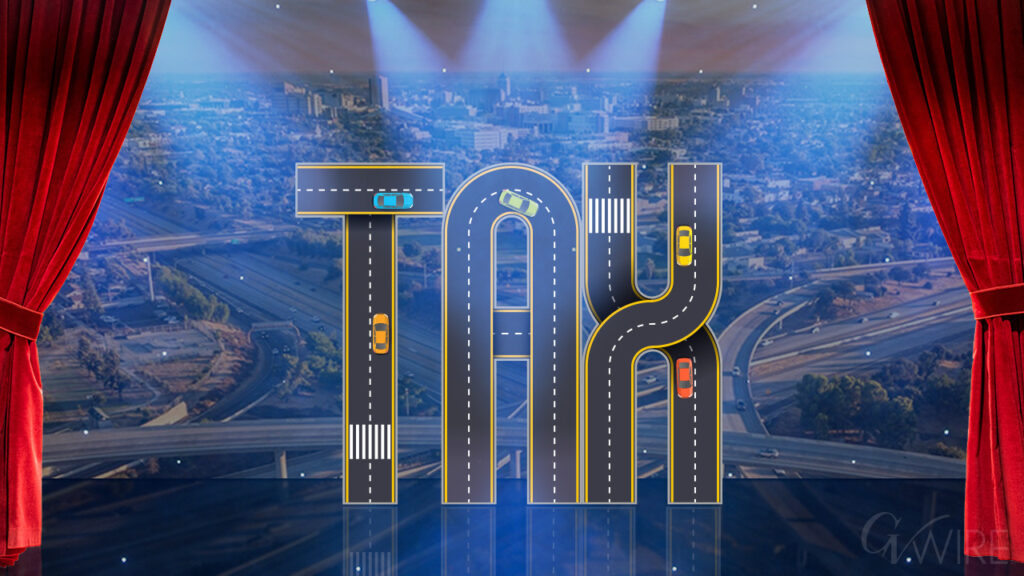 Composite image symbolizing the high drama around Fresno County's road tax future