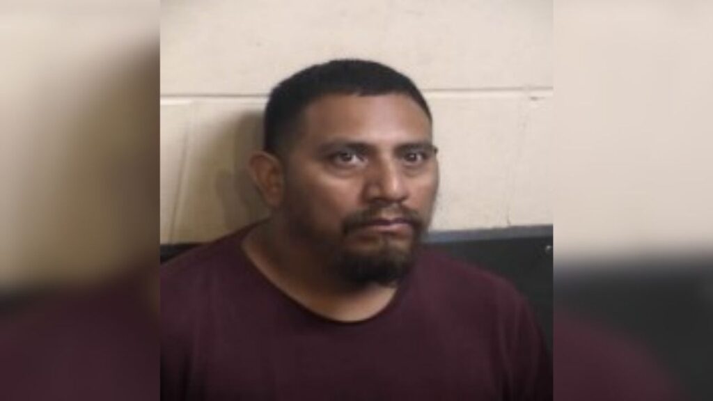 Fresno police arrested Ismael Bautista Ramos, 40, after investigators said he assaulted a woman and a minor child with a stainless steel braided toilet connector early Monday morning. (Fresno PD)