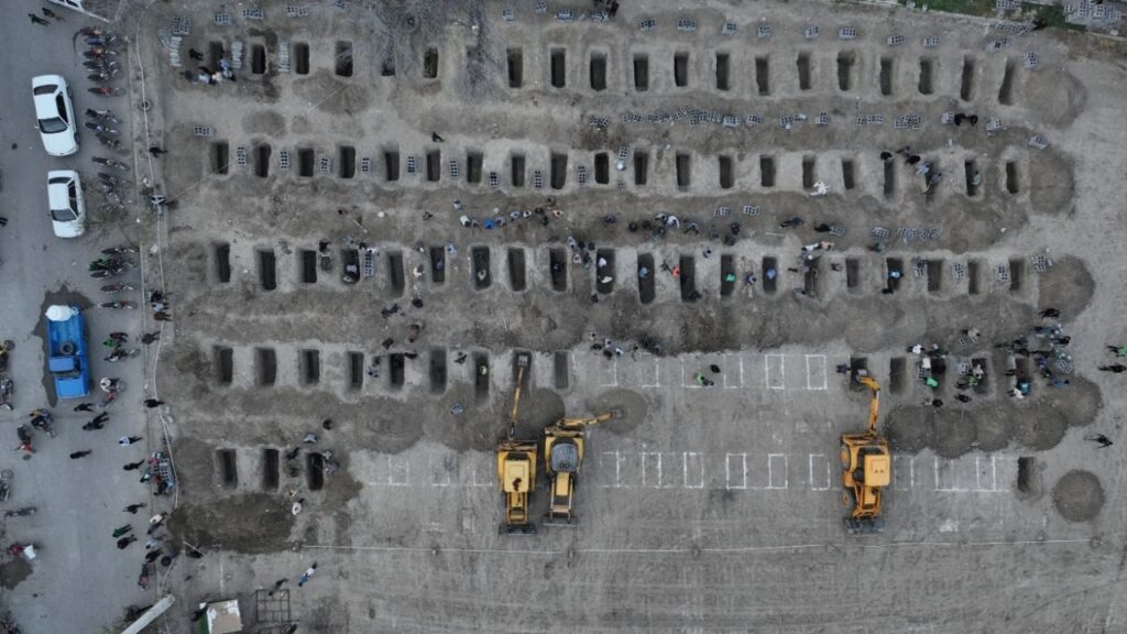Graves are being prepared for the victims following a reported strike on a school in Minab, Iran, March 2, 2026. (Reuters File)