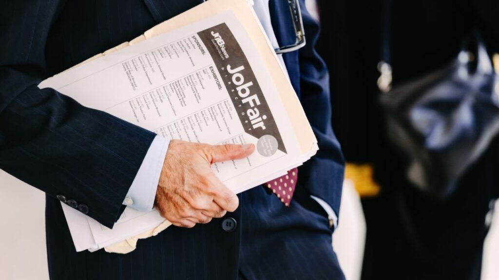 Information available at a job fair in Sunrise, Fla., June 26, 2025. Employers added 57,000 jobs in June 2026, and the unemployment rate fell to 4.2 percent from 4.3 percent the previous month, the Bureau of Labor Statistics reported on July 2, 2026. (Scott McIntyre/The New York Times)
