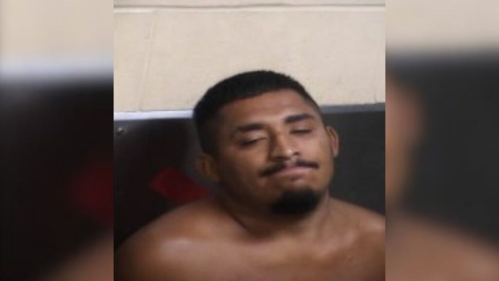 Jose Leon, 26, was arrested by Fresno police on suspicion of multiple felony charges, including kidnapping to commit rape, rape by force or fear, sexual assault and other offenses, according to jail records. (Fresno PD)