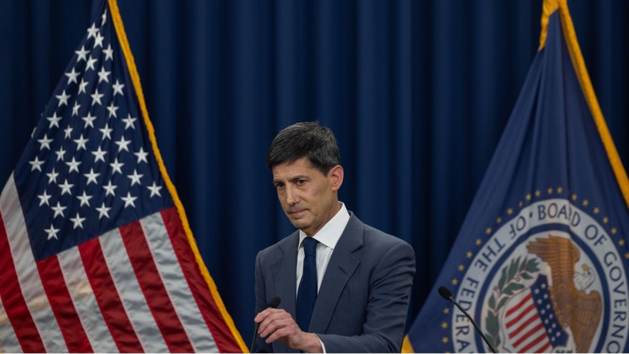Kevin Warsh, the Federal Reserve chairman, speaks to reporters at a news conference in Washington, June 17, 2026. Minutes from Warsh’s first Federal Reserve meeting as chairman were significantly pared down compared with those released under his predecessors. (Anna Rose Layden/The New York Times)